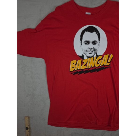 Bazinga Big Bang Theory TV Show Sheldon Cooper  T-Shirt Size 2XL Tall Gildan - Picture 3 of 9